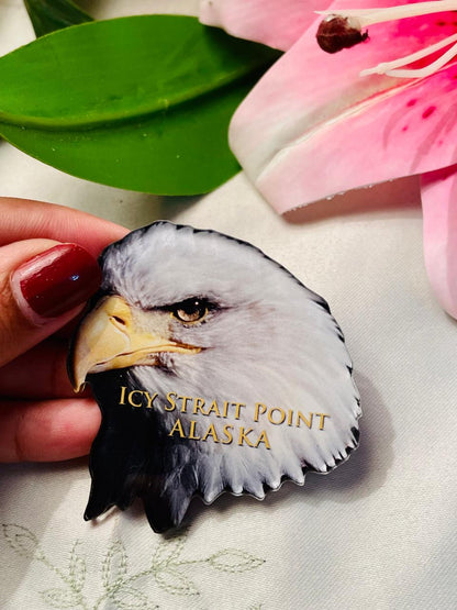 Fridge Magnet Icy Strait Point Alaska Eagle Souvenir Magnet 6cm