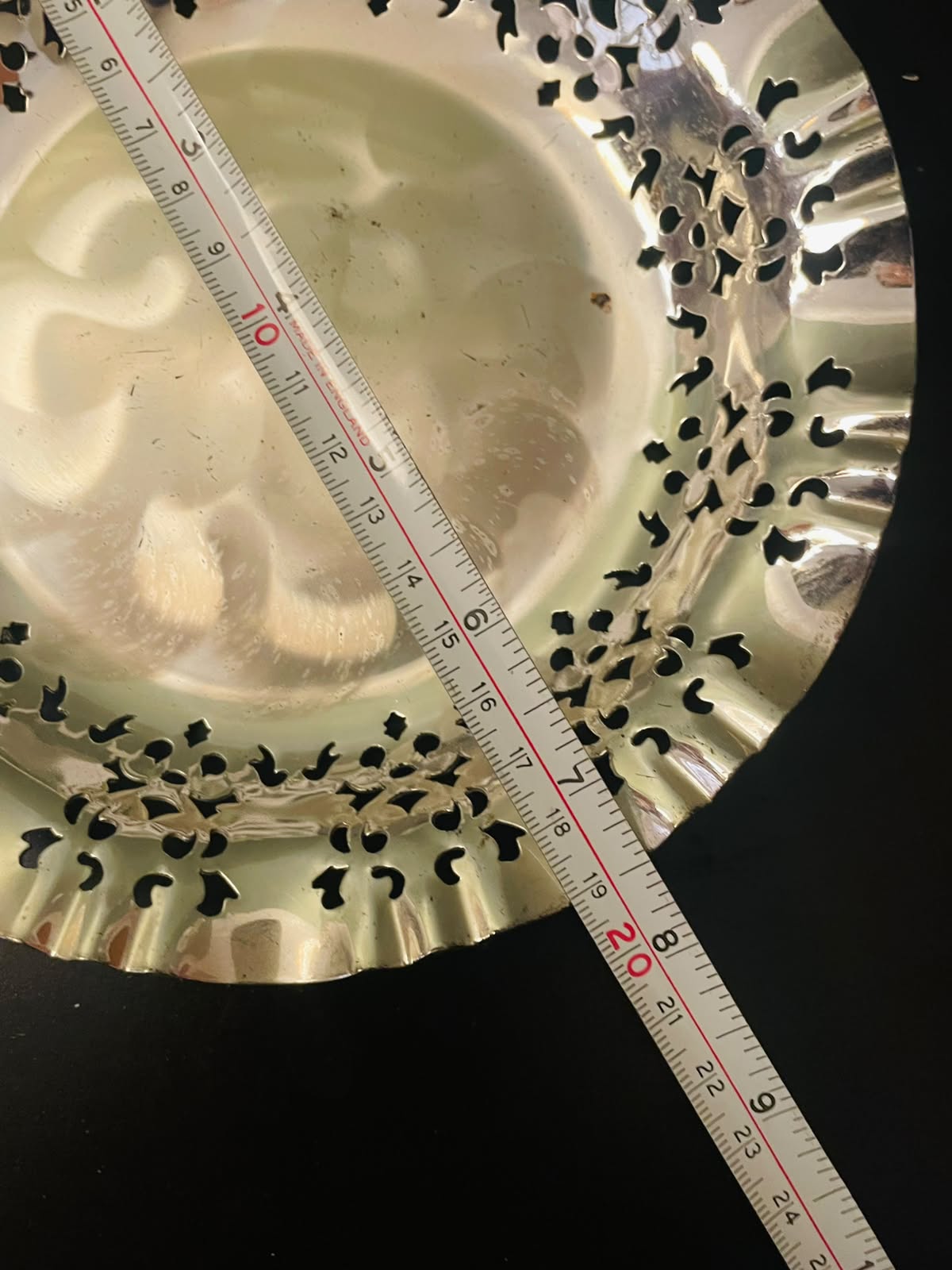 Vintage Silver Plated Pierced Platter Tray