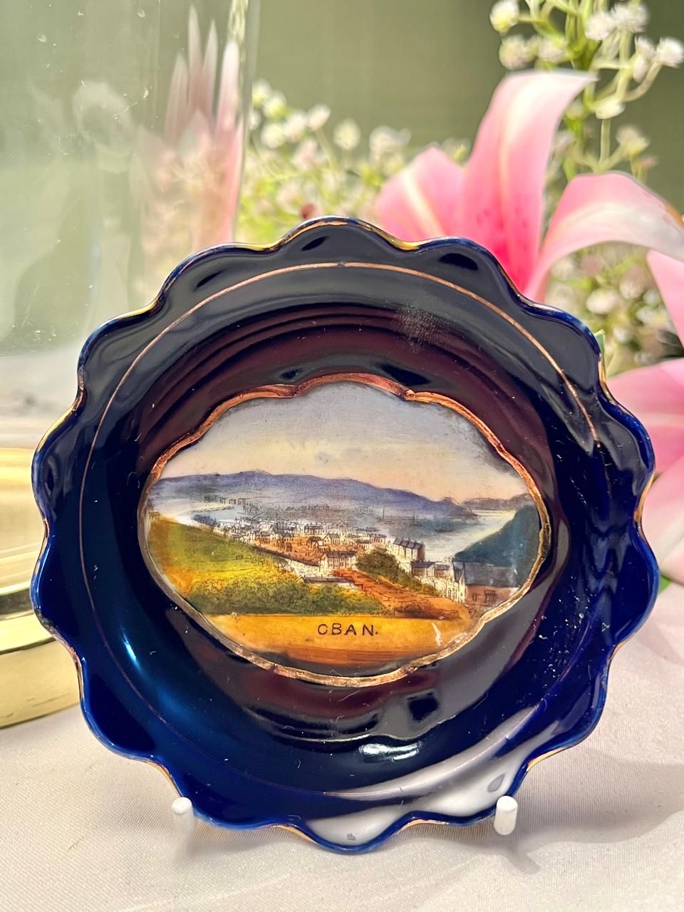 Oban Landscape Blue Gold Decorative Wall Plate 4.2
