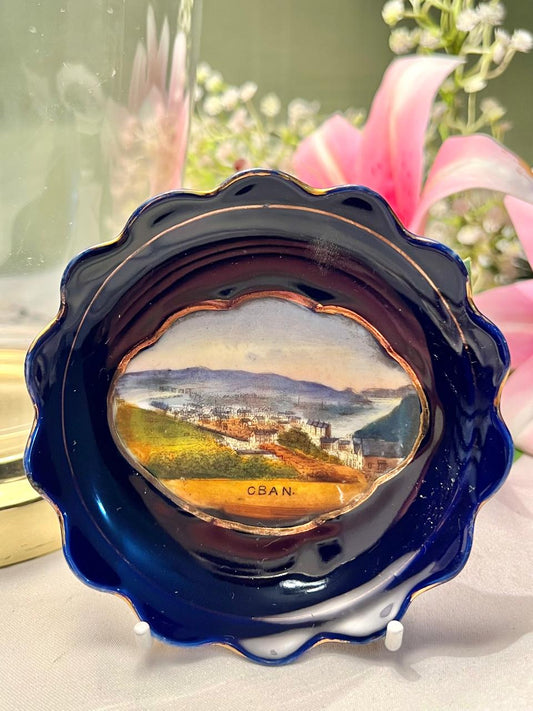 Oban Landscape Blue Gold Decorative Wall Plate 4.2