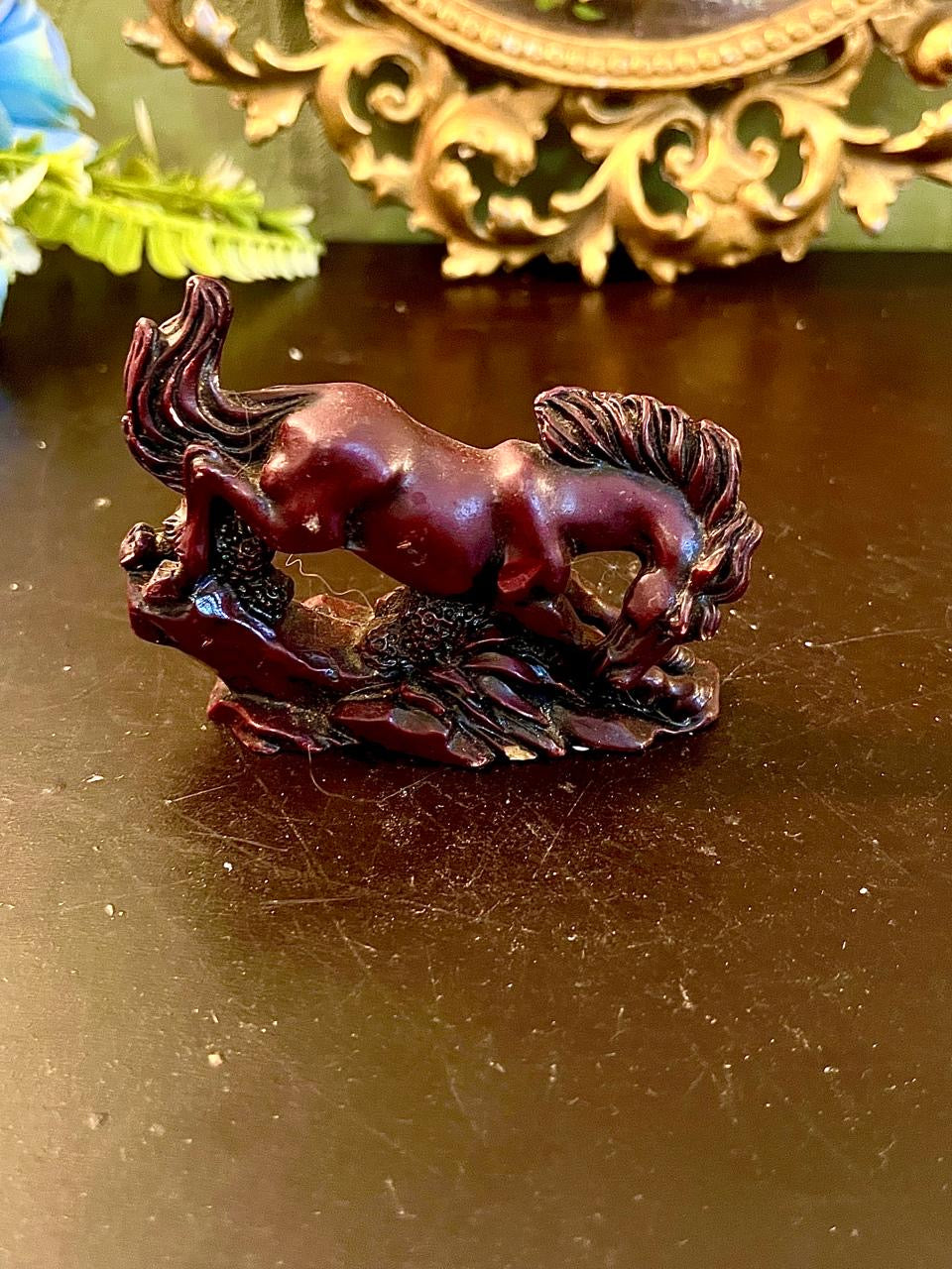 Running Mini Horse Resin Sculpture