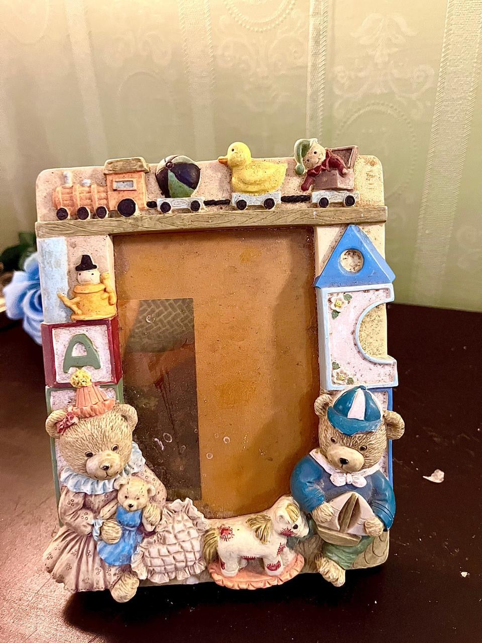 Teddy Bear Nursery Photo Frame 7 Inch Kids Decor