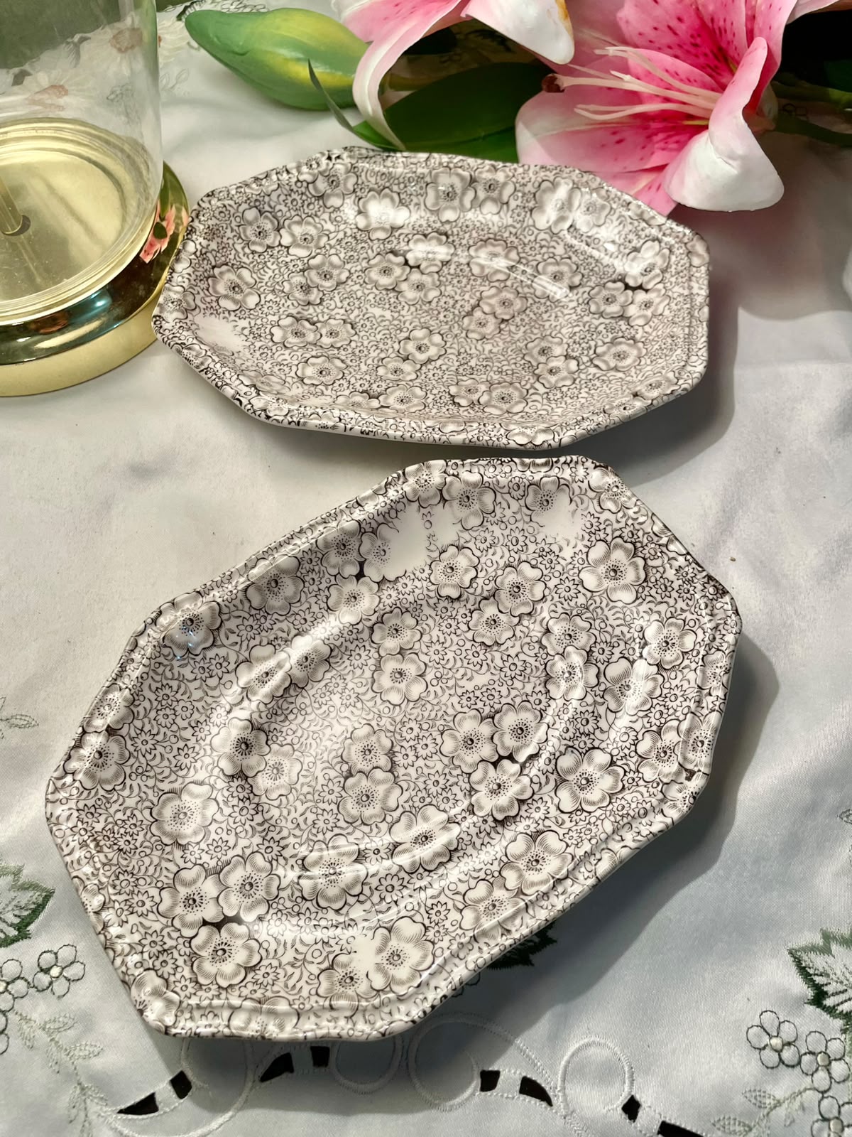 Kensington Chintz Floral Serving Dishes 20 cm – 2 Piece Set