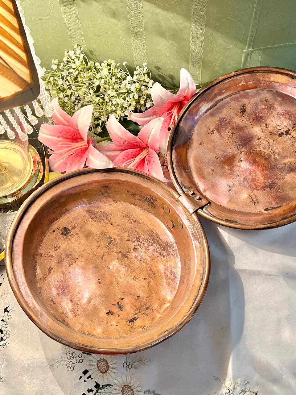 Vintage Copper Handled Warming Pan 24cm