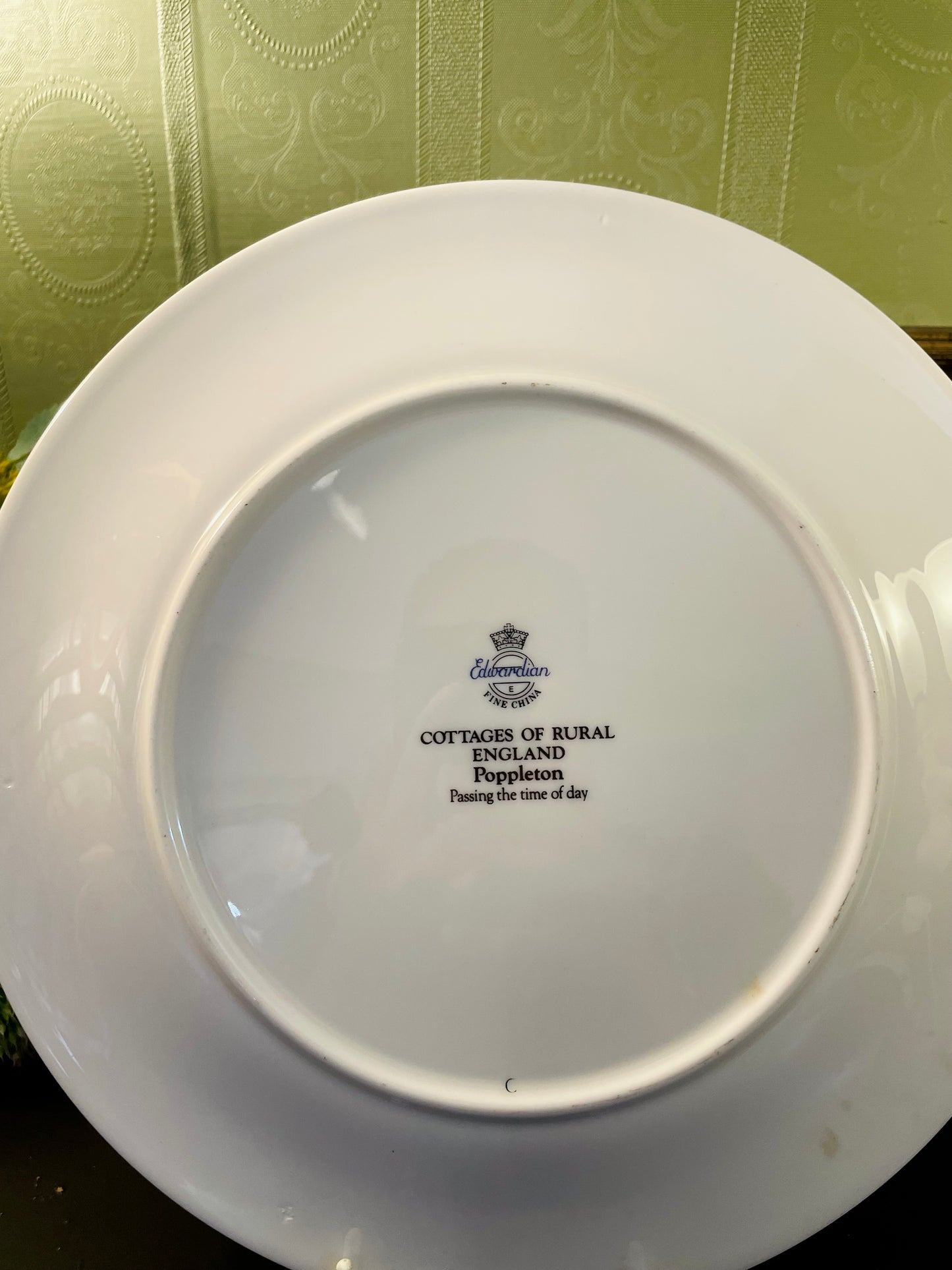 Vintage English Thatched Cottage Bone China Plate 10.5 Inch