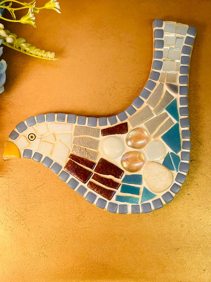 Bird Shaped Mosaic Decorative Wall Hanging