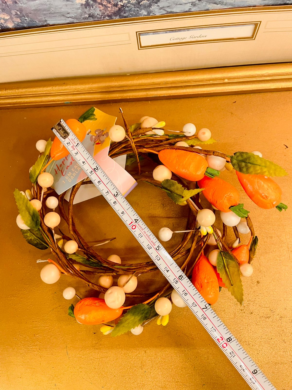 Happy Easter Carrot Berry Wreath 7"