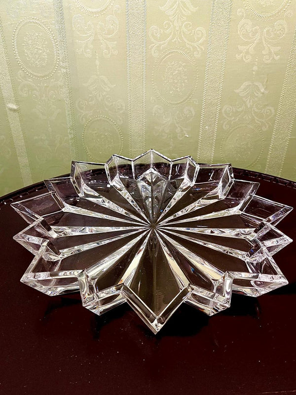large Crystal Starburst Serving Platter 11 Inch