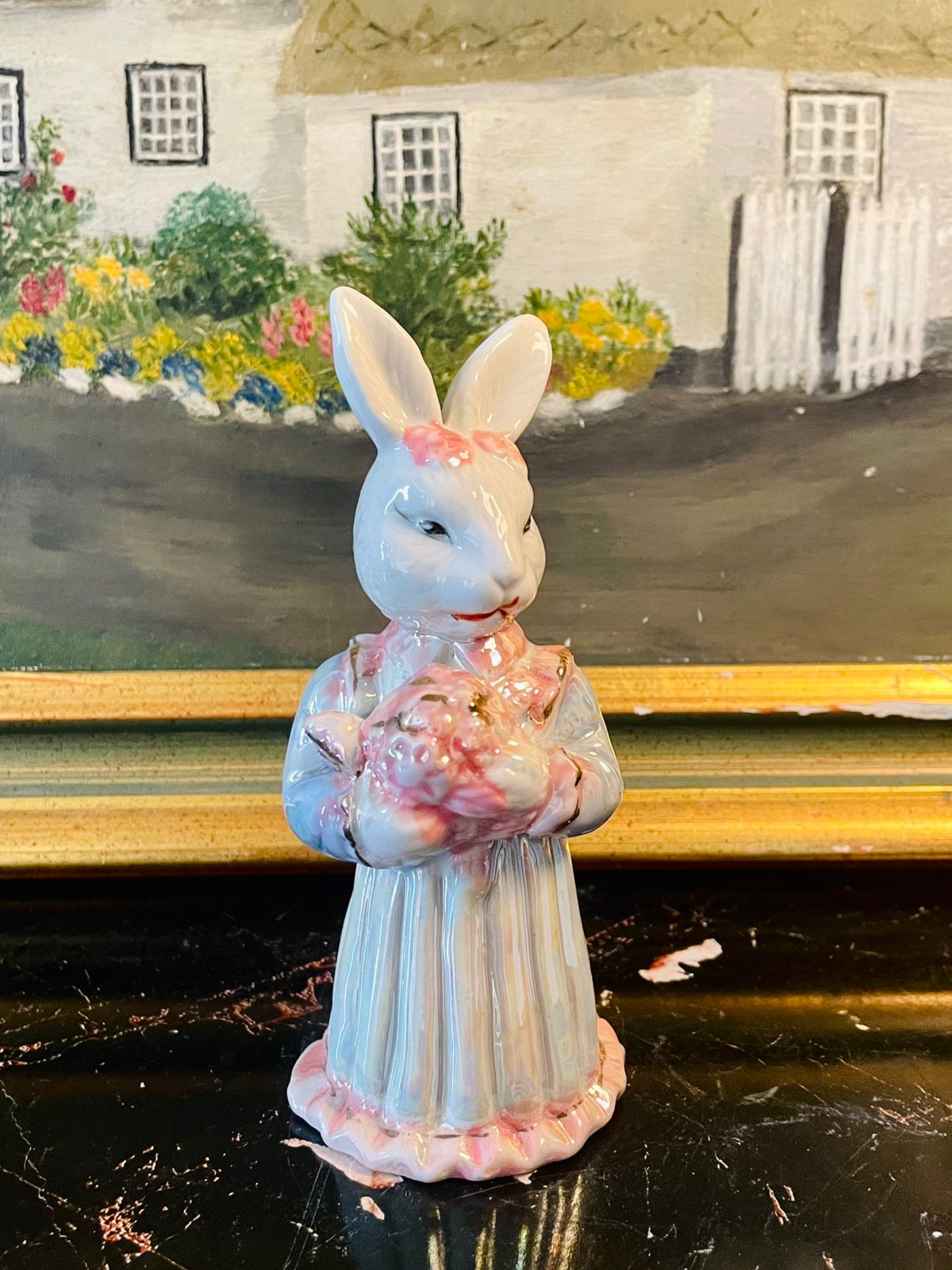 Vintage Michelangelo Bunny Figurine Collection – Ceramic Rabbit Ornaments (Set of Figurines)