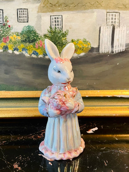 Vintage Michelangelo Bunny Figurine Collection – Ceramic Rabbit Ornaments (Set of Figurines)
