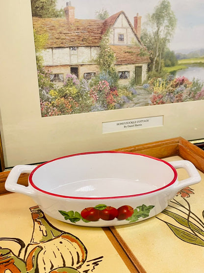 Set of  Ceramic Serving Dishes with Handles – Oval & Square - Oven Safe