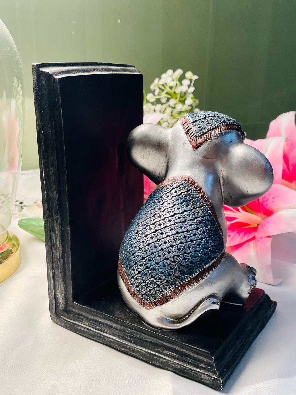 Silver Elephant Decorative Bookend 18 cm