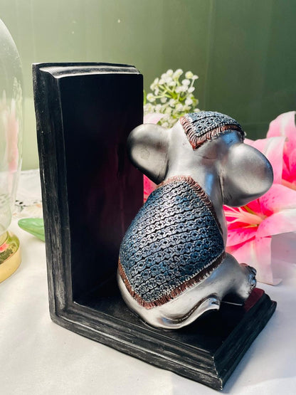 Silver Elephant Decorative Bookend 18 cm
