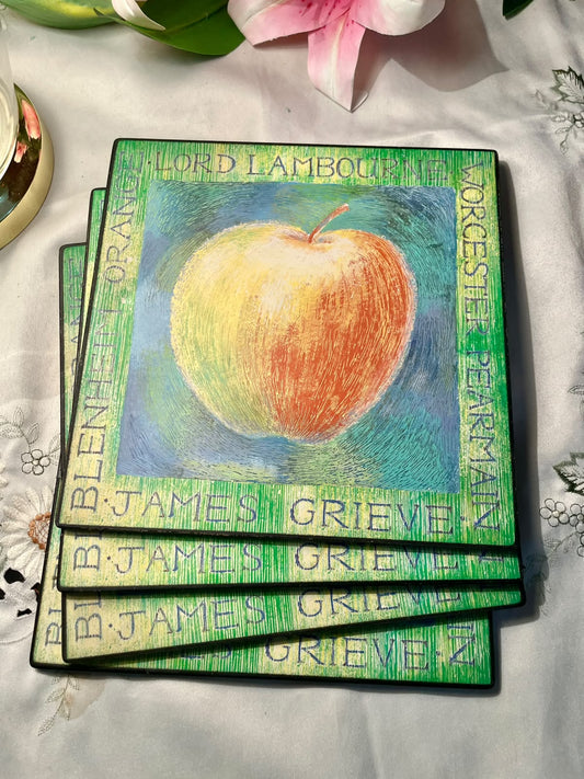 Vintage Apple Orchard Placemats 4-Piece Set 9 in