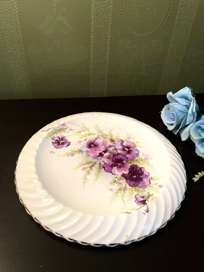 Vintage Floral Ceramic Trivet Coaster 6.5 Inch