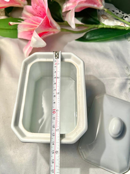 White Lidded Oven-Safe Casserole Dish 14 cm