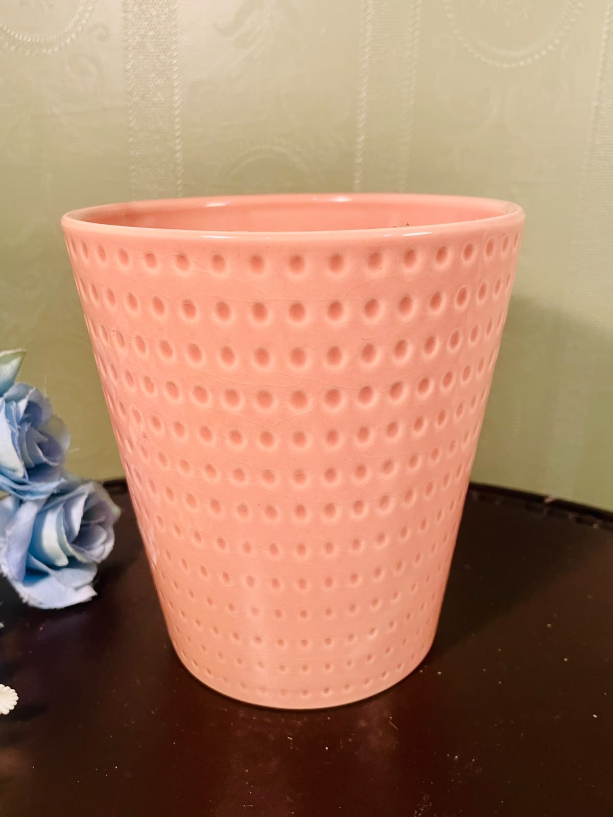 Peach Textured Ceramic Planter Pot – 5 Inch