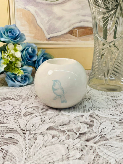 Vintage Different Bird Ceramic Candle Holders