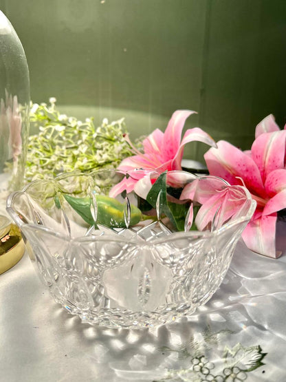 Vintage Cut Crystal Large Serving Bowl – 7 Inch