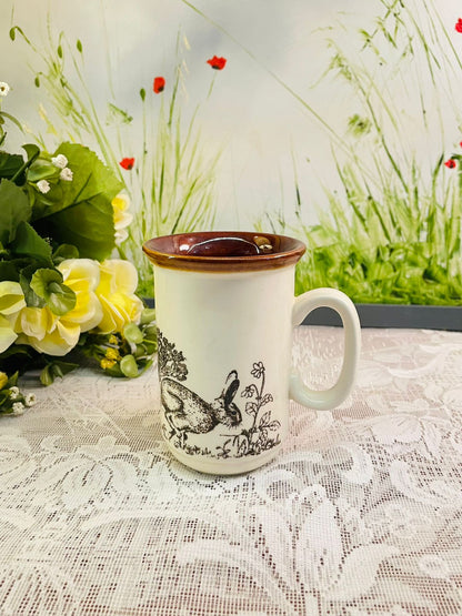 Vintage Countryside Rabbit Ceramic Mug