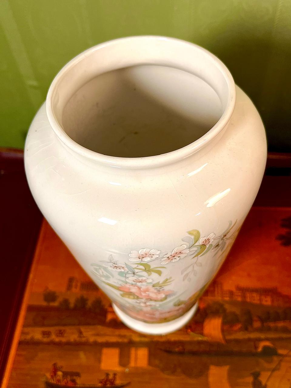 (Rare Find) Maling Ware Floral Ceramic Floor Vase | Made in England | 10 Inch