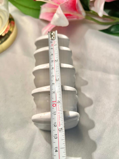 White Ceramic Toast Rack 4-Slot Tableware Holder