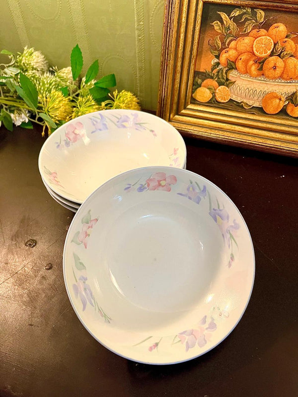 Prestige by Excel Floral Soup Bowls Set of 4 – Porcelain Serving Bowls