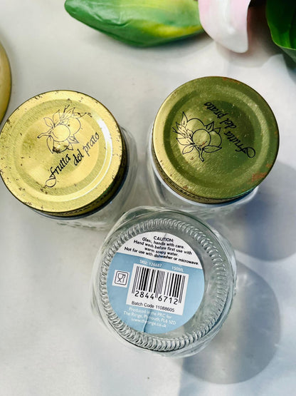 Frutta del Prato Crystal Storage Jars 3pc Set 150ml