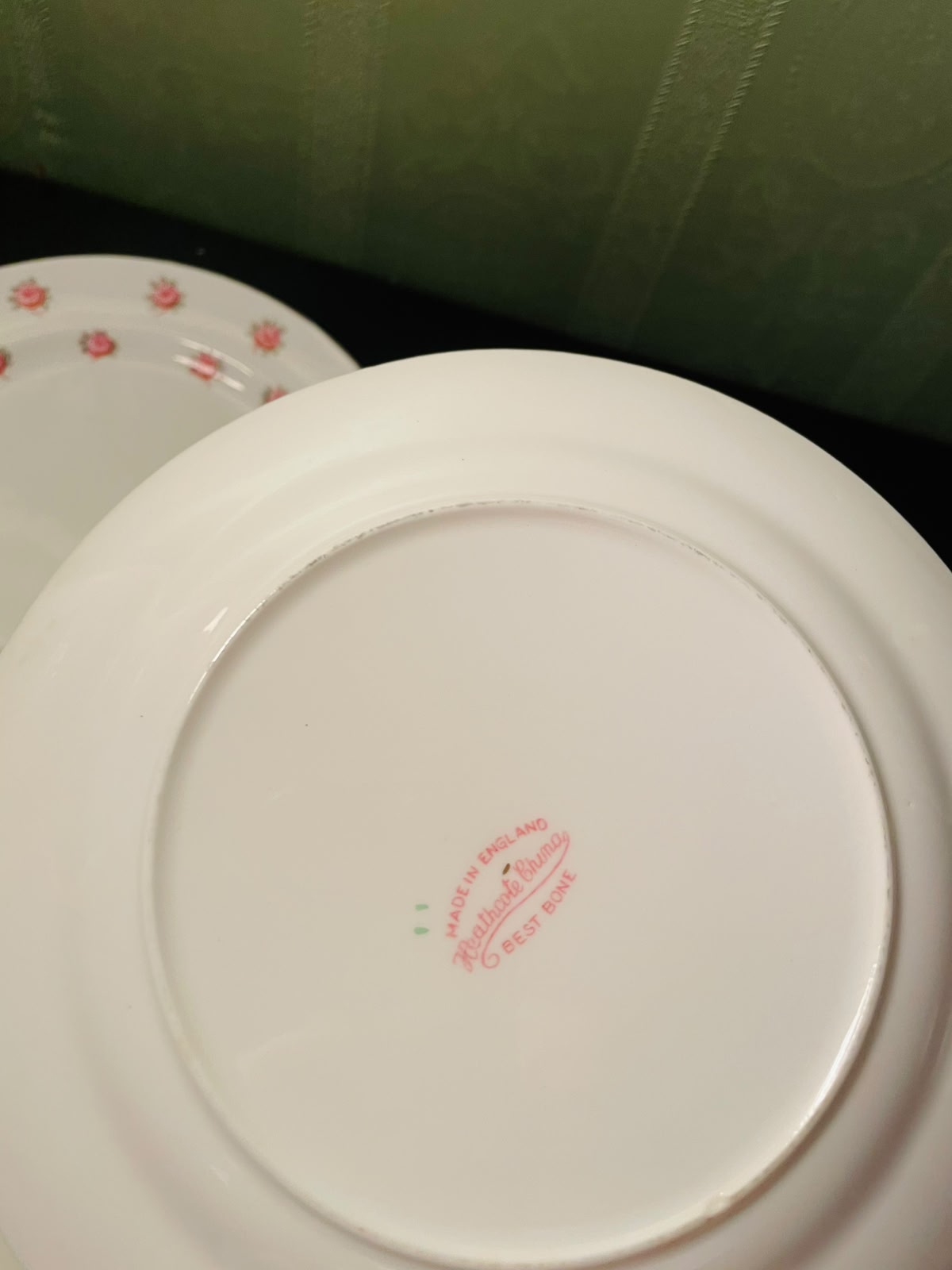 Rosalind China Pink Rose Bone China Plates Set of 4