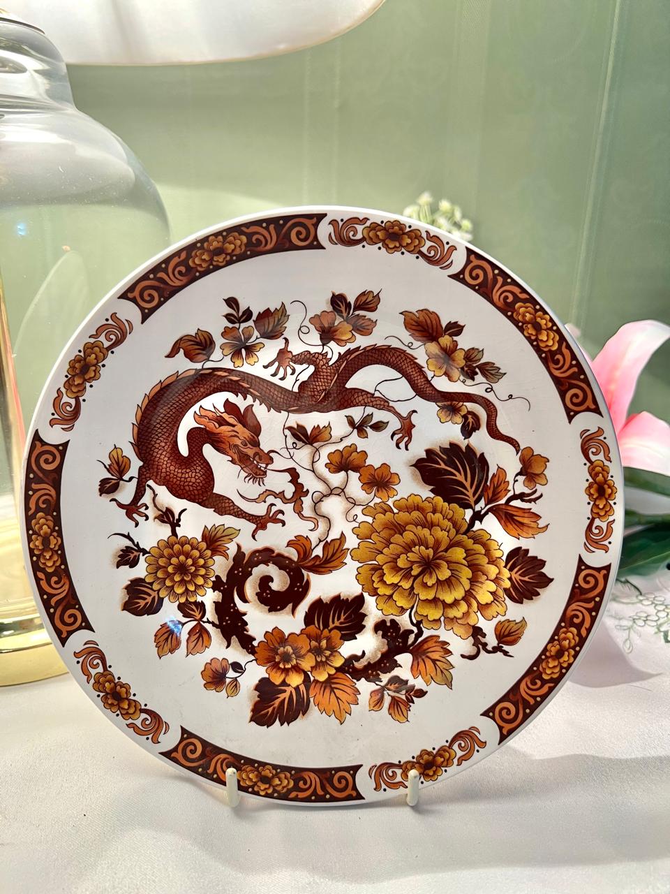 RARE FIND Franciscan Dragon of Kowloon Decorative Wall Plate – 8 Inch