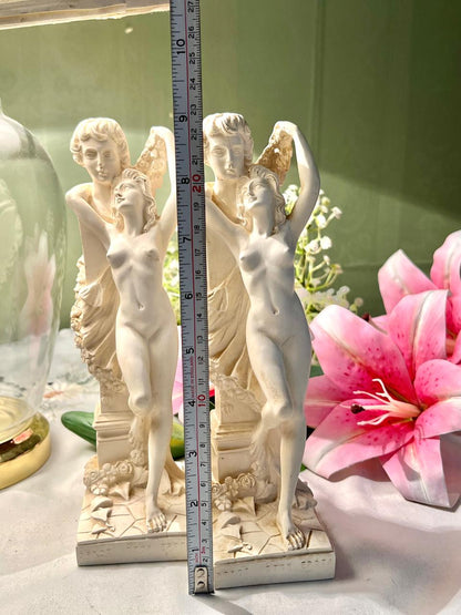 RARE FIND famous Greek mythological couple Eros and Aphrodite, titled "Oath to Love" Figure – (each) , 9 inch