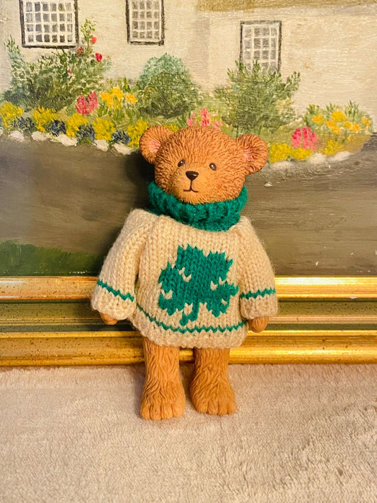 Vintage Russ Berrie Heart Warmers Teddy Bear – Shamrock Plush Irish Collectible