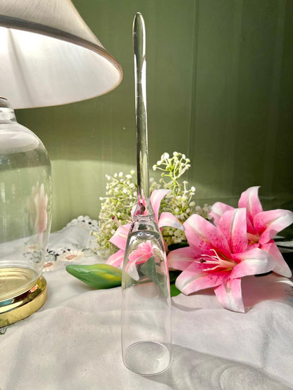 Tall Clear Crystal Decor 11.5"