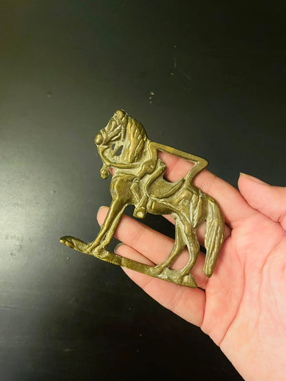 Vintage Brass Rocking Horse Figurine