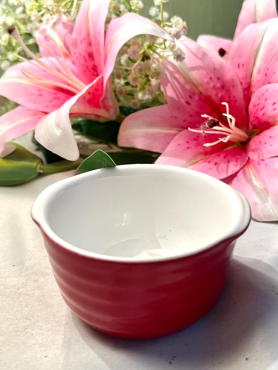 Small White Ceramic Bowl / Ramekin Approx. 10 cm
