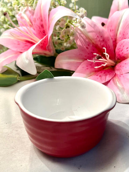 Small White Ceramic Bowl / Ramekin Approx. 10 cm