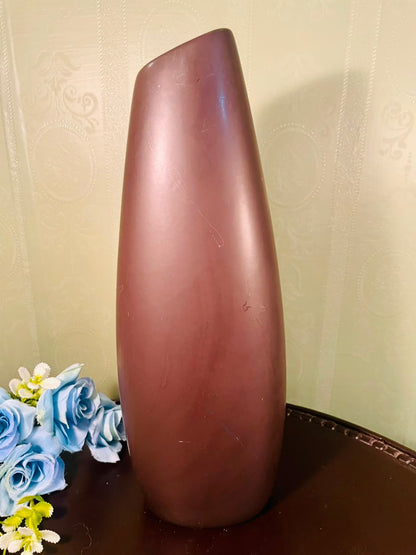 Large Brown Contemporary Ceramic Floor Vase – 13 Inch Decorative Vase