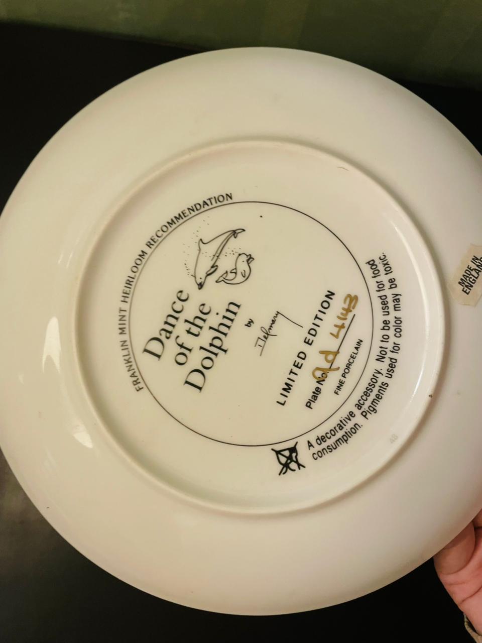 Franklin Mint Dance of the Dolphin Plate 8"
