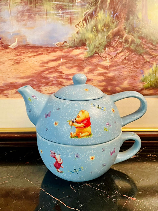 disney teapot, winnie the pooh tea set, disney store collectible, ceramic teapot cup set, tea for one set, disney crockery pakistan, piglet tea set, collectible disney mugs, tea lovers gift set, disney kitchenware