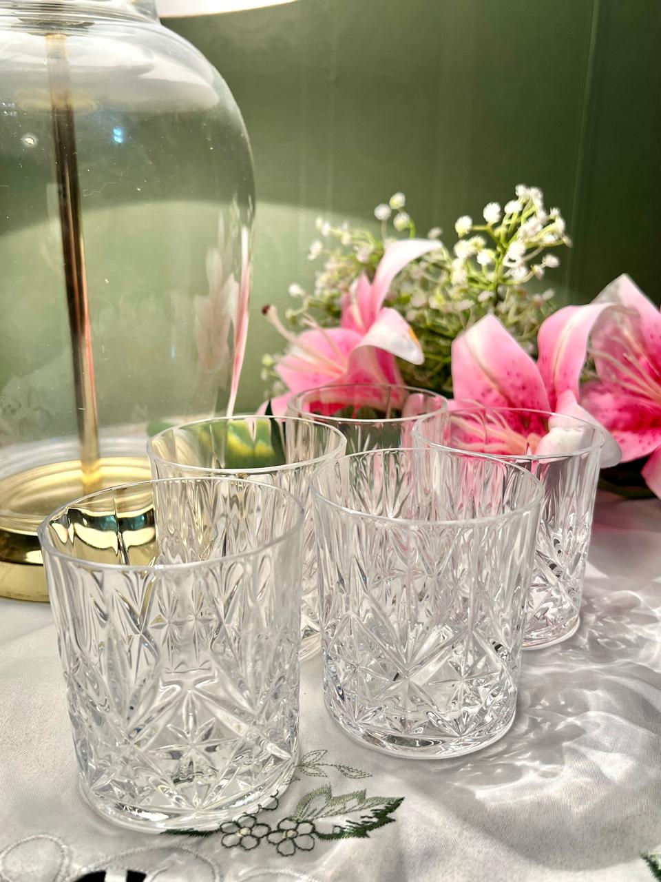 Vintage Cut Crystal Glass – Set of 8