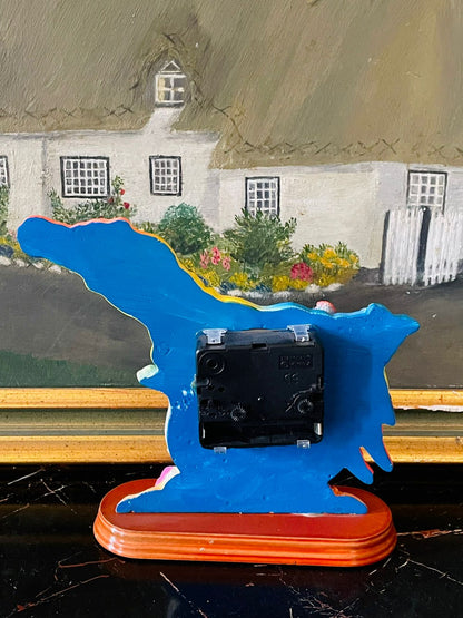 Tenerife Souvenir Table Clock – Parrot & Dolphin Tropical Design