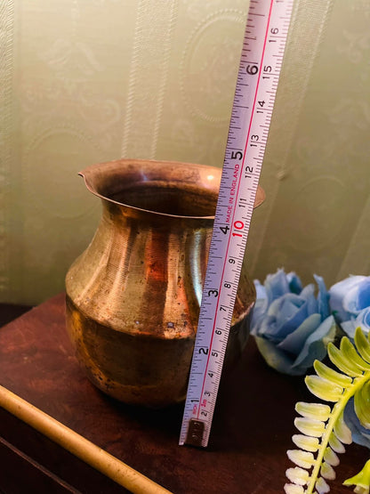 Vintage Brass Water Pot Vase