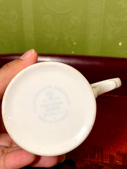 Staffordshire England Blackberry Floral Fine Bone China Mug 4"