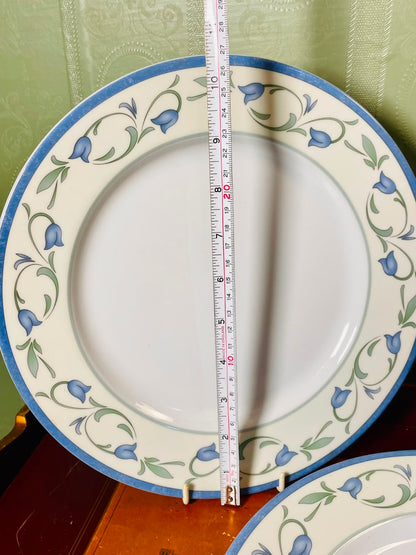Johnson Bros La Rochelle Blue Floral Dinner Plates 10" – Set of 4
