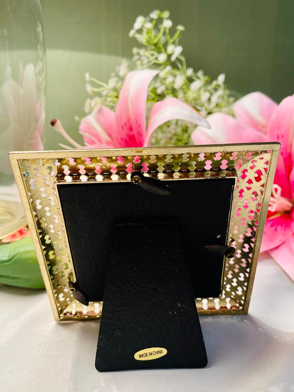 Vintage Gold Lattice Photo Frame – 4 Inch