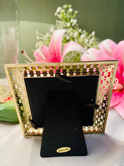 Vintage Gold Lattice Photo Frame – 4 Inch