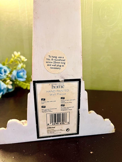 Marks & Spencer Hand Painted Lighthouse Wall Plaque | Nautical Home Décor
