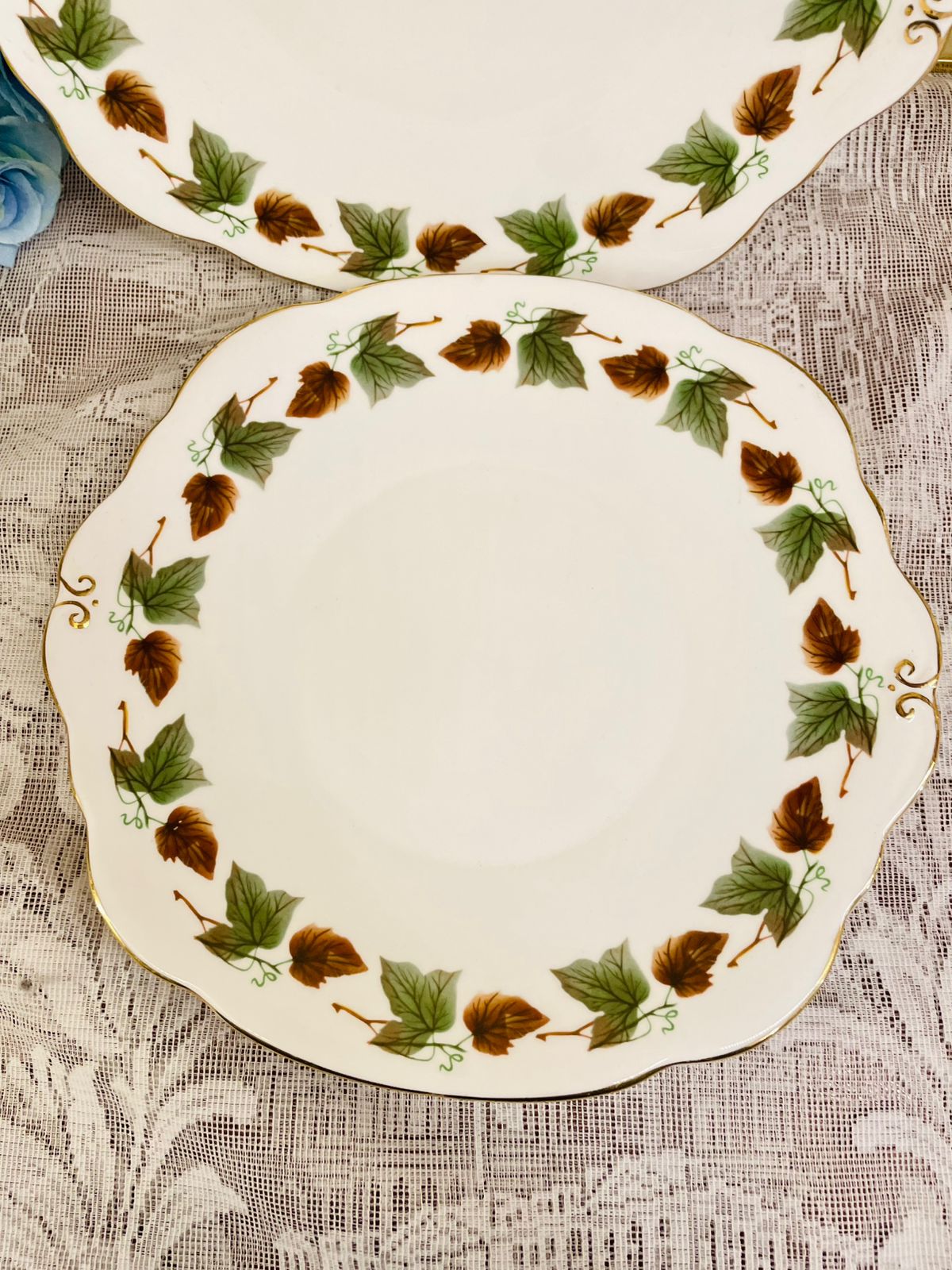 Vintage Duchess Bone China Cake Platter | Elegant English Floral Design