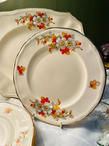 Alfred Meakin England Floral Plate & Platter Set