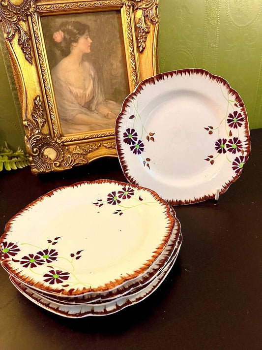 Vintage Floral Decorative Plate 7 Inch Wall Decor